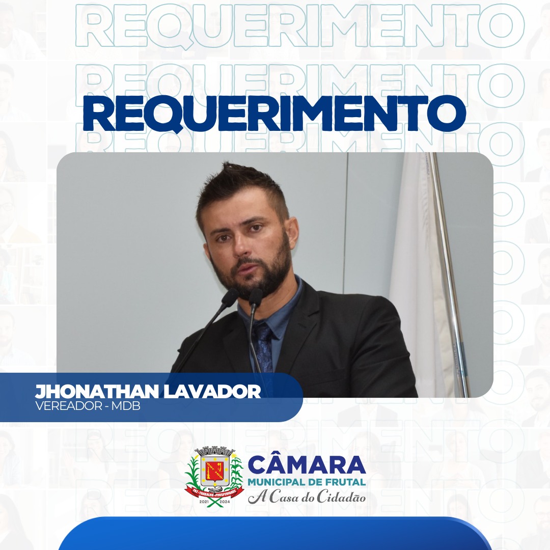 Em requerimento, vereador Jhonathan busca informações sobre duodécimo junto a Presidência da Câmara