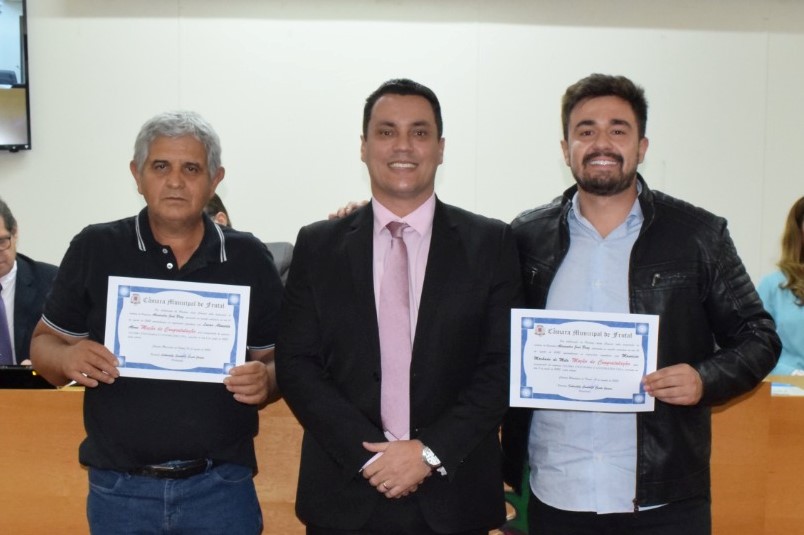 Empresários são homenageados por empreendimento recente em Frutal por meio de moção de aplauso