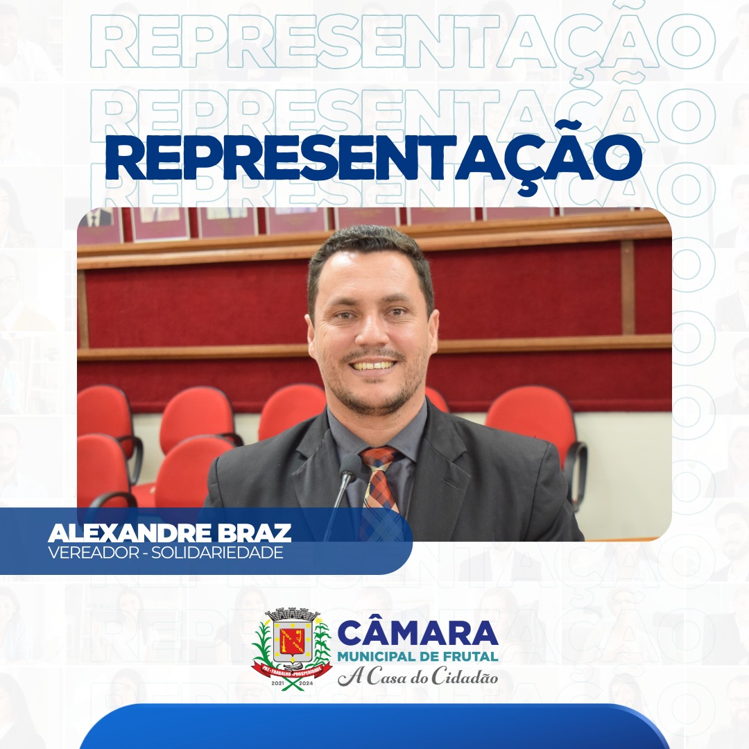 Em representação, Alexandre Braz pede van adaptada ao deputado Raul Belém