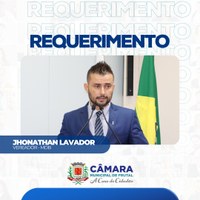 Requerimento de Jhonathan Lavador pede informações sobre procurador jurídico da Câmara