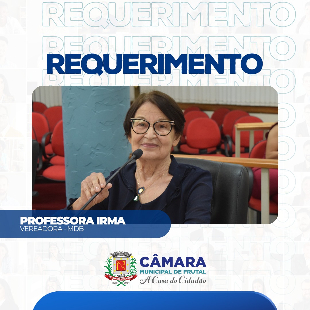 Vereadora Irma solicita informações técnicas relacionadas à indicação do vereador Jhonathan para cimentar canteiros